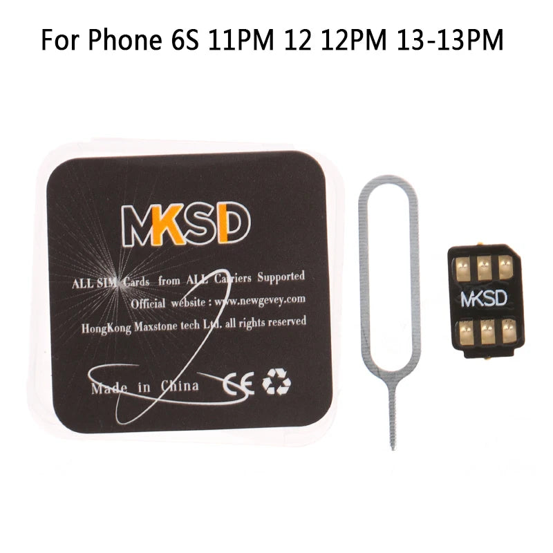 MKSD SIM Unlock Card Sticker for iPhone 6 to 13 Pro Max