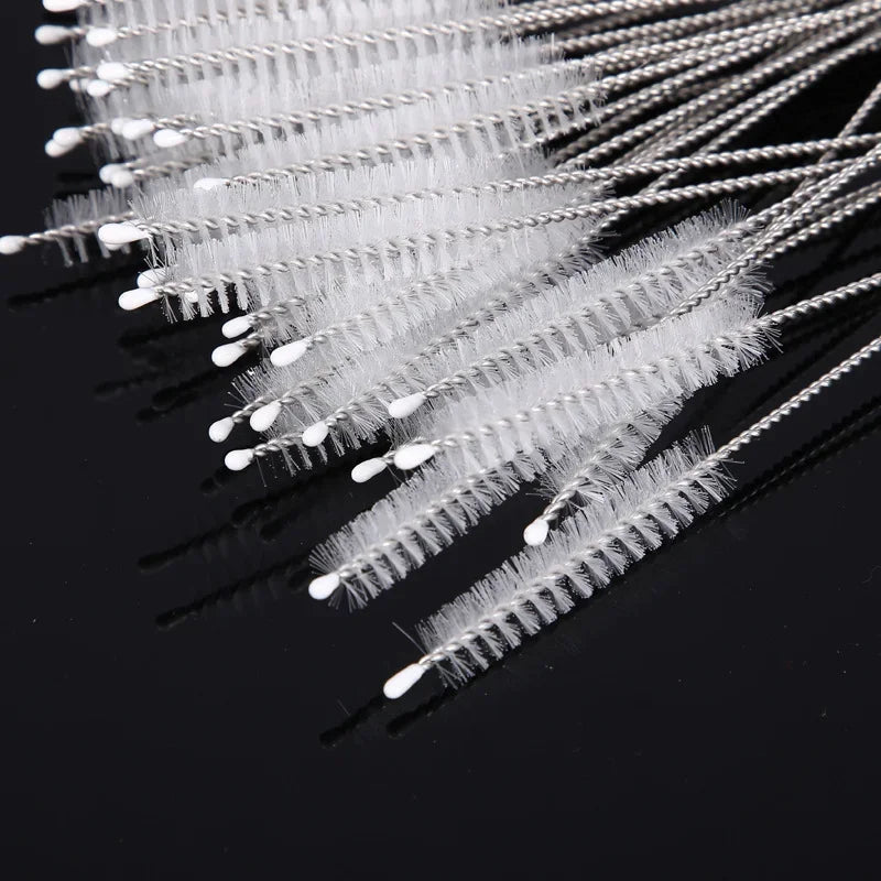 5/10PCs stainless soft hair suction glass tube cleaner brushes tools fish tank straw bottle cleaning brush long straw brush Oasis Select