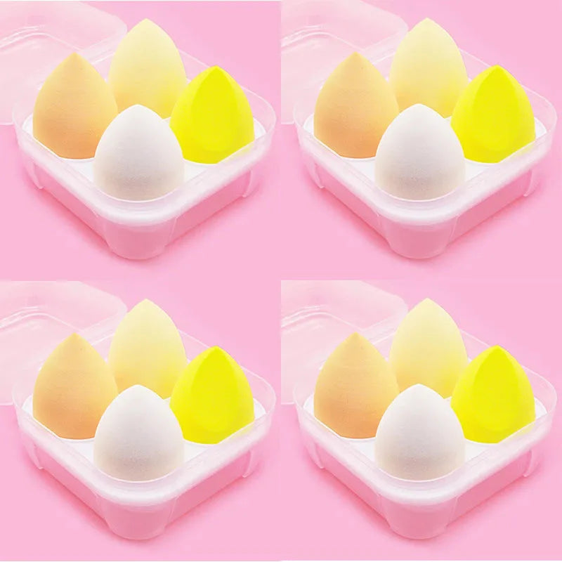 4/8/12/16pcs Makeup Sponge Blender Beauty Egg Cosmetic Puff Foundation Sponges Powder Puffs Women Make Up Accessories Oasis Select 16pcs yellow boxes