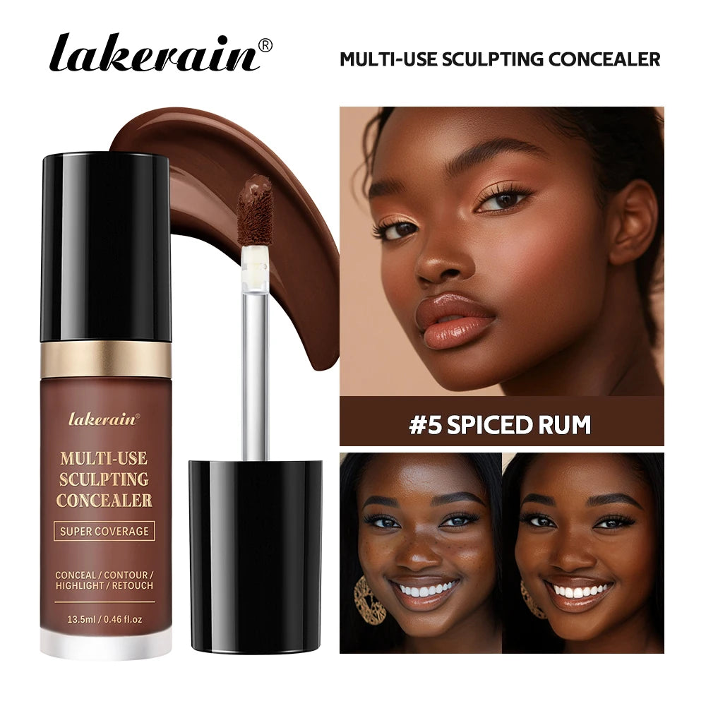 Lakerain 5-Shade Waterproof Matte Concealer & Foundation | Full Coverage
