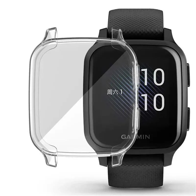 TPU Case for Garmin Venu SQ, SQ2 & SQ Music – Screen Protector Smartwatch Protective Case Oasis Select WHITE for Venu SQ SQ2
