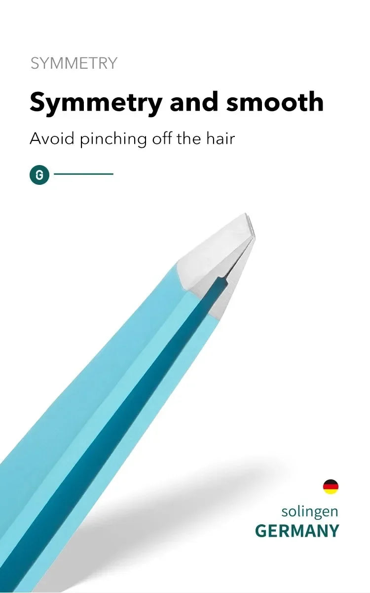 MR.GREEN Eyebrow Tweezer Colorful Hair Beauty Fine Hairs Puller Stainless Steel Slanted Eye Brow Clips Removal Makeup Tools Oasis Select Sky Blue