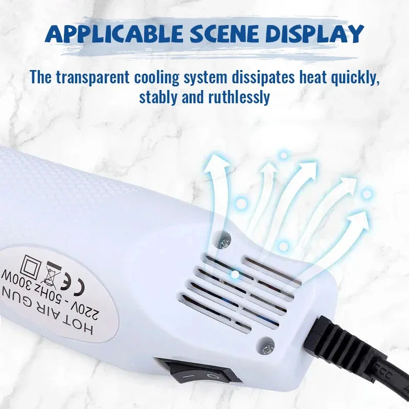 Hot Air Gun 220V Soldering Temperature Blower Gun DIY Crafts Electric Power Hot Dryer Mini Heat Gun For Shrink Tubing Car Wrap Oasis Select