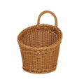 Imitation Rattan Kitchen Storage Basket with Handle Brown Hand-woven Hanging Baskets Home Decoration Living Room Oasis Select 5