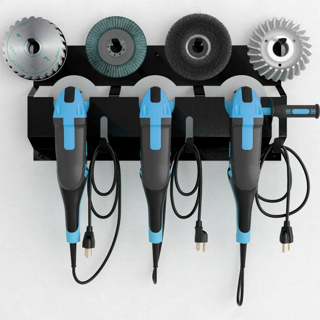 Angle Grinder Holder Metal Angle Grinder Rack Stand Storage Rack Wall Mount Bracket with Cord Hanger for Cutters Polishers Oasis Select