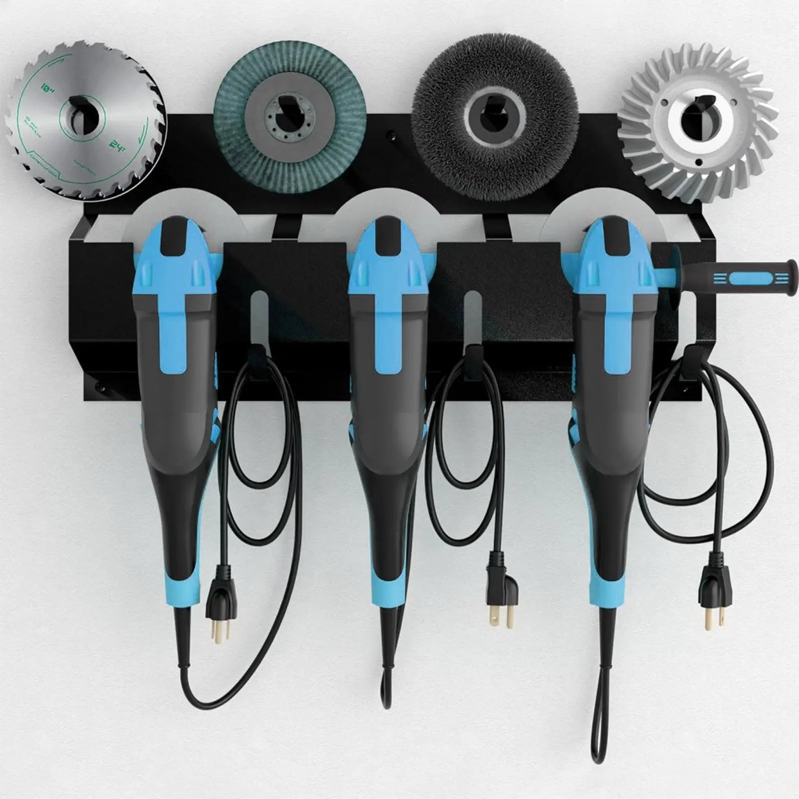 Angle Grinder Holder Metal Angle Grinder Rack Stand Storage Rack Wall Mount Bracket with Cord Hanger for Cutters Polishers Oasis Select
