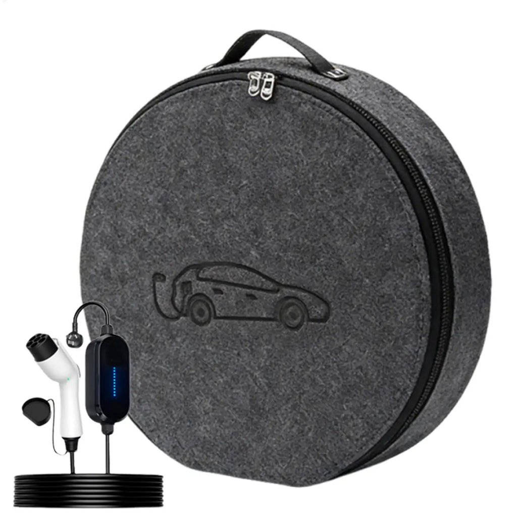 EV Charger Storage Bag Weatherproof Felt Vehicle Charging Cord Pouch EV Charger Cable Storage Bag Charging cable storage bag Oasis Select
