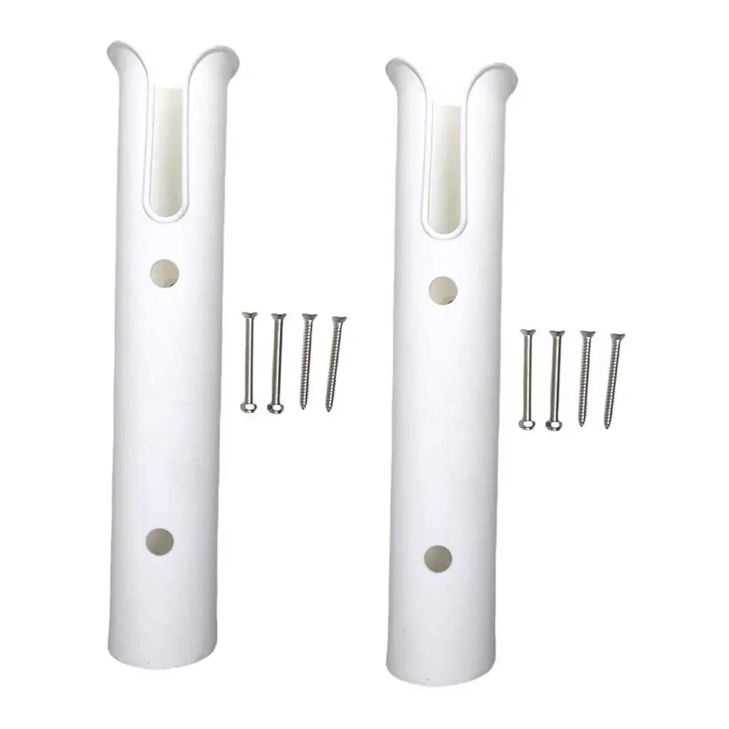 1/2 PCS Marine Boat Yacht Fishing Rod Holder Nylon Mounting Single Tube Flush Mount Boat Rod Holder With Screws Oasis Select white Pcs2