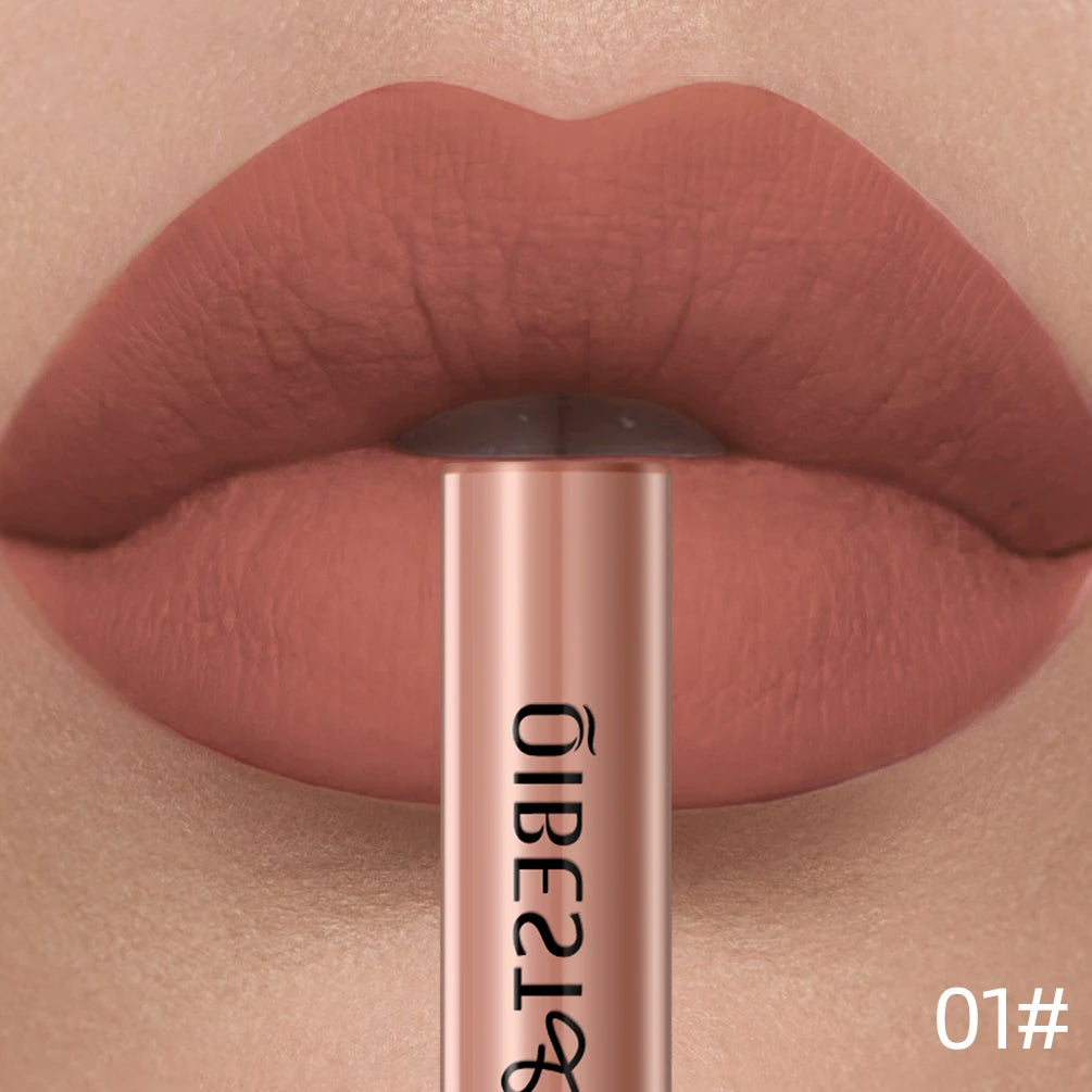 QIBEST Matte Liquid Lipstick – Long-Lasting Velvet Lip Gloss