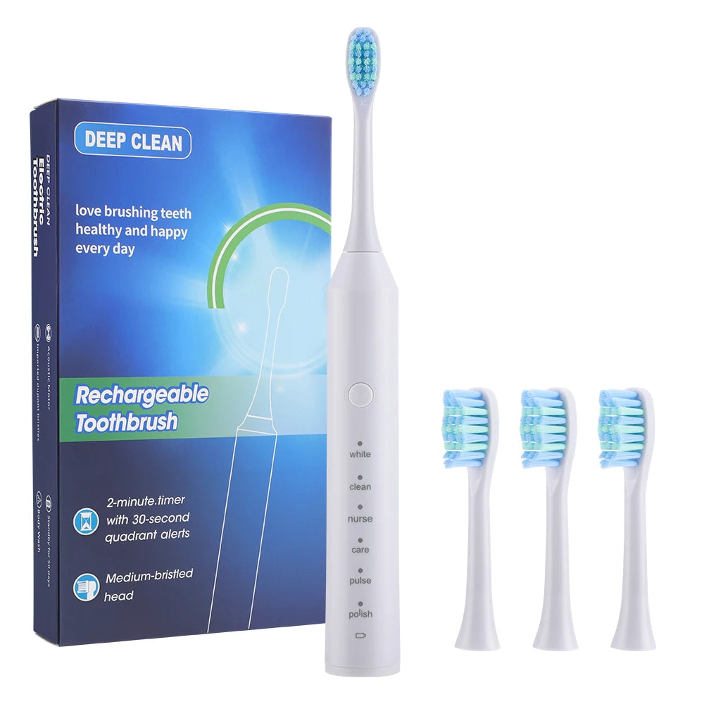 Hailicare Sonic Electric Toothbrush 6 Modes, 4 Heads, IPX67