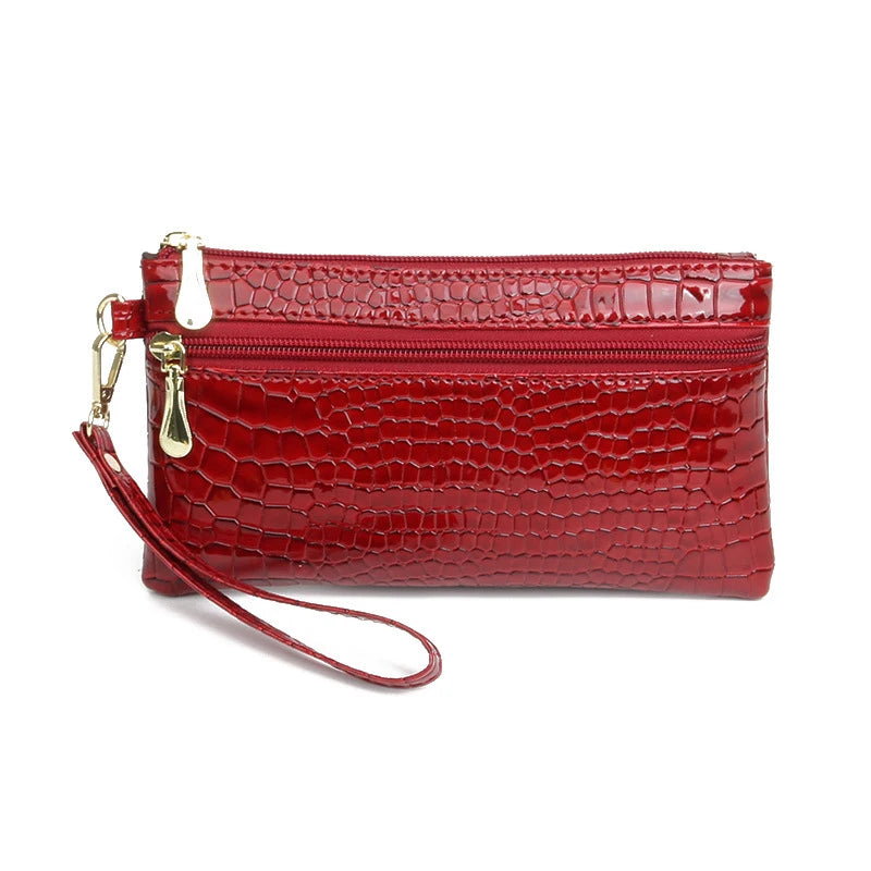 Women's PU Leather Coin Purse | Small Wrist Clutch Wallet Wrist Clutch Wallet Oasis Select Red
