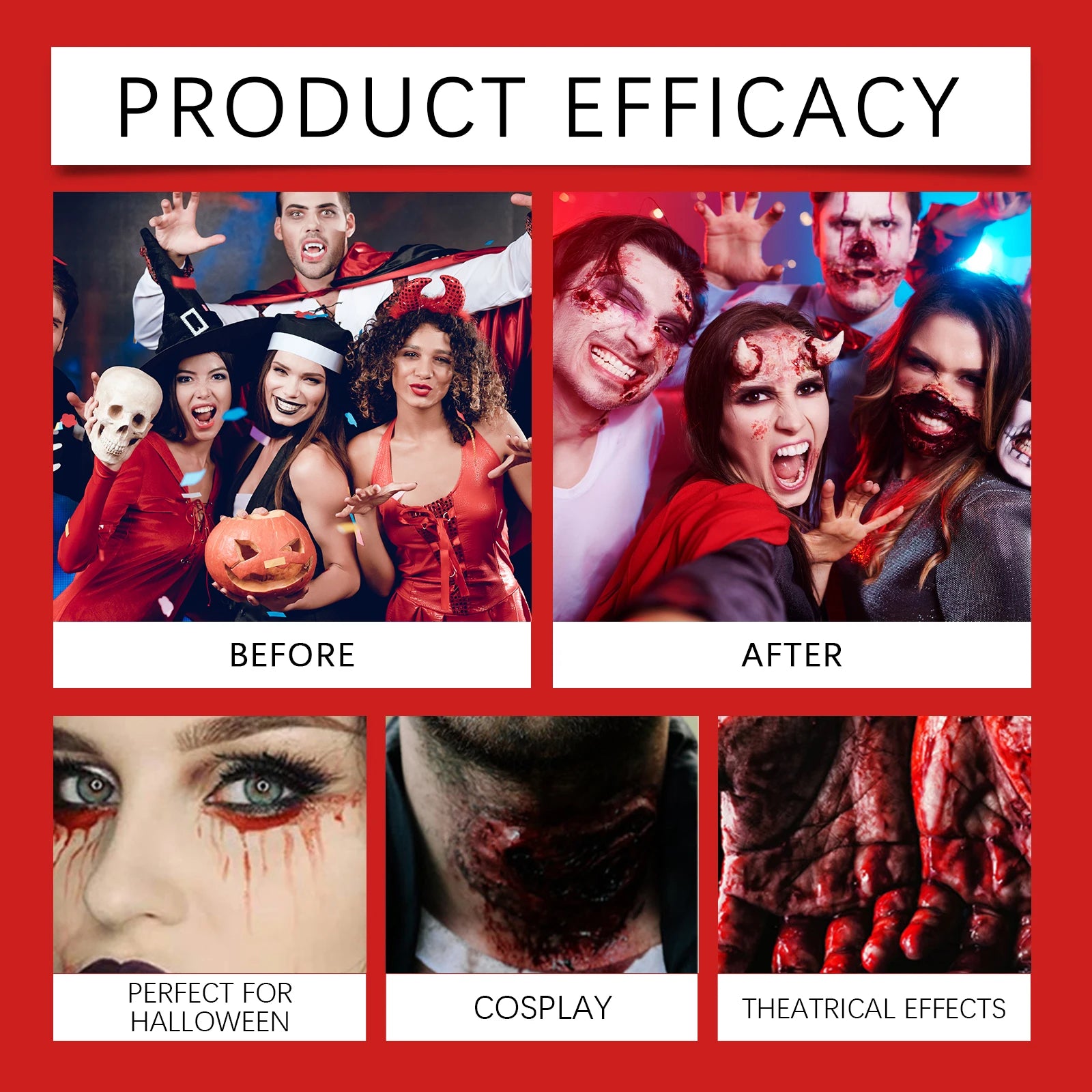 Eelhoe Fake Blood Spray 60ml – Halloween SFX Makeup Prop Fake Blood Spray Oasis Select