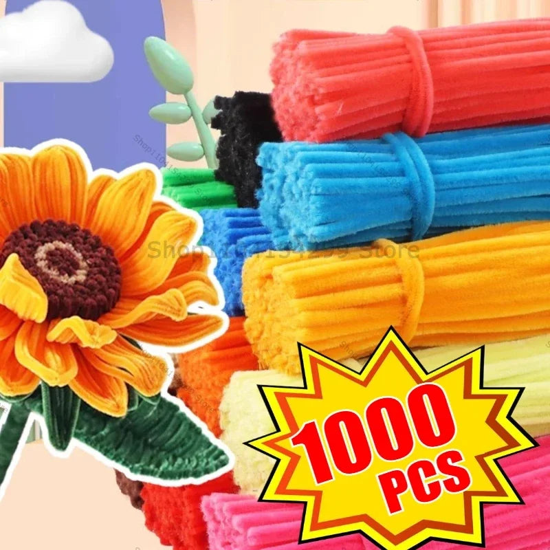 Cleaner Pipe Cleaners for Crafts Creative Chenille Stem Wire Pipe Cleaners Creative Leisure Hobby Diy Plush Stem Twisted Stick Oasis Select