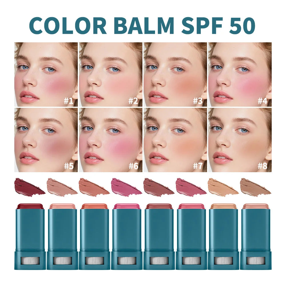SPF 50 Blush Balm Stick – Buildable, Hydrating & Long-Lasting