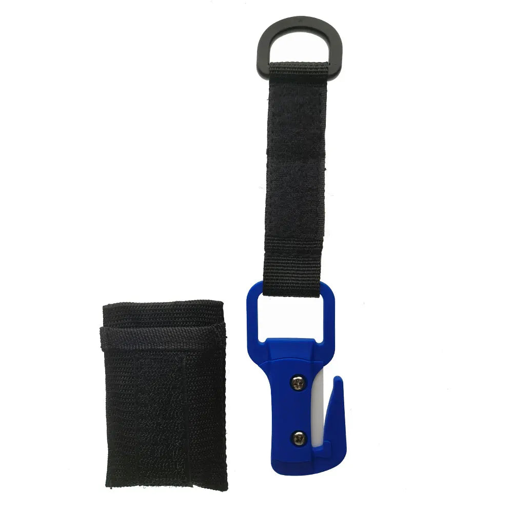 Ceramic Blade Scuba Diving Single Edged Cutter Line Net Cable Cutting Knife Twin Cut Diving Life Safety Equipment Oasis Select Blue