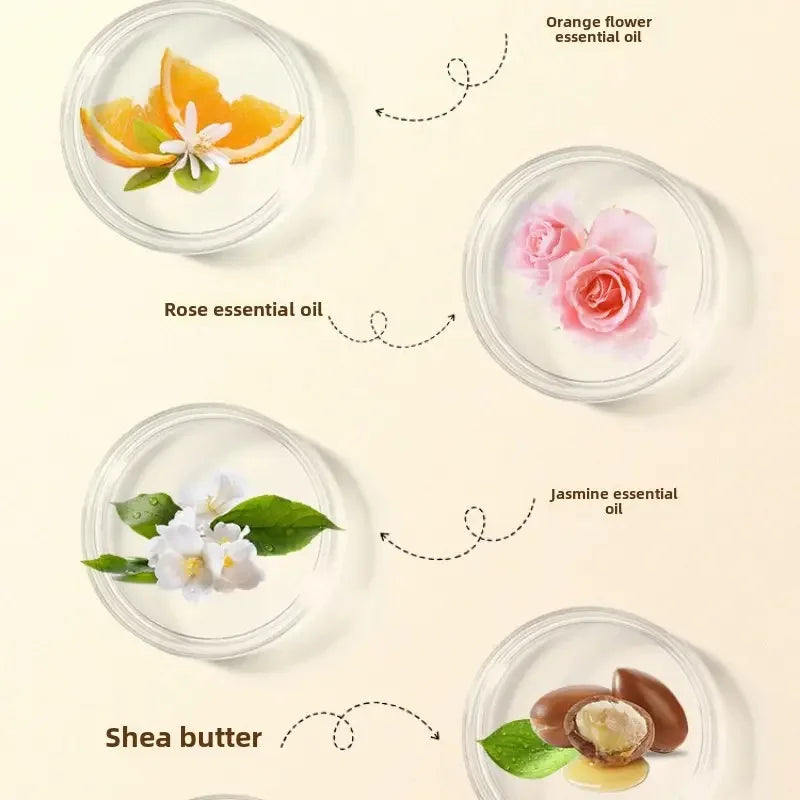 Shea Butter Orange Blossom Essential Oil Soap, Colorful Mist, Gentle Cleansing Makeup Remover, Body Bath, Hydration Moisturizin Oasis Select
