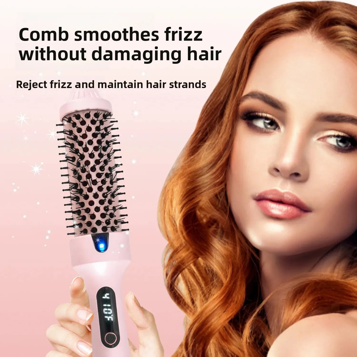 2-in-1 Electric Straightening & Curling Brush 38mm Styler