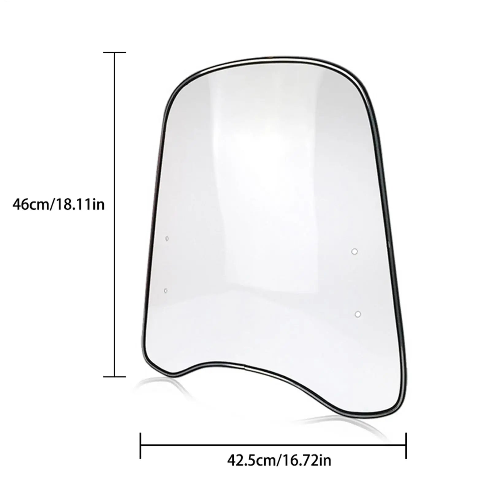 Motorcycle Windscreen Motorbike Scooter Transparent Curved Windshield Wind-Proof Sand-Proof Damper Motorcycle Accessories Oasis Select