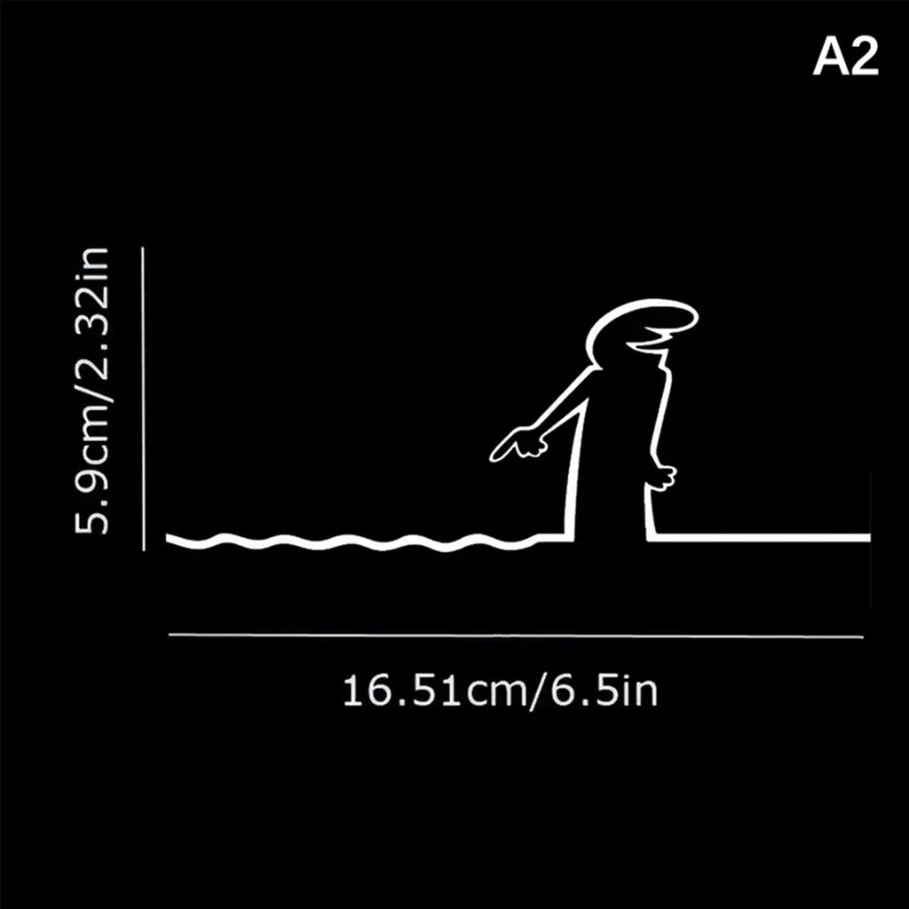 La Linea-Minimalist Line Art Wall Sticker, Waterproof Decal, Home and Car Decoration, Suitable for Walls Doors Glass and Cars Oasis Select A2