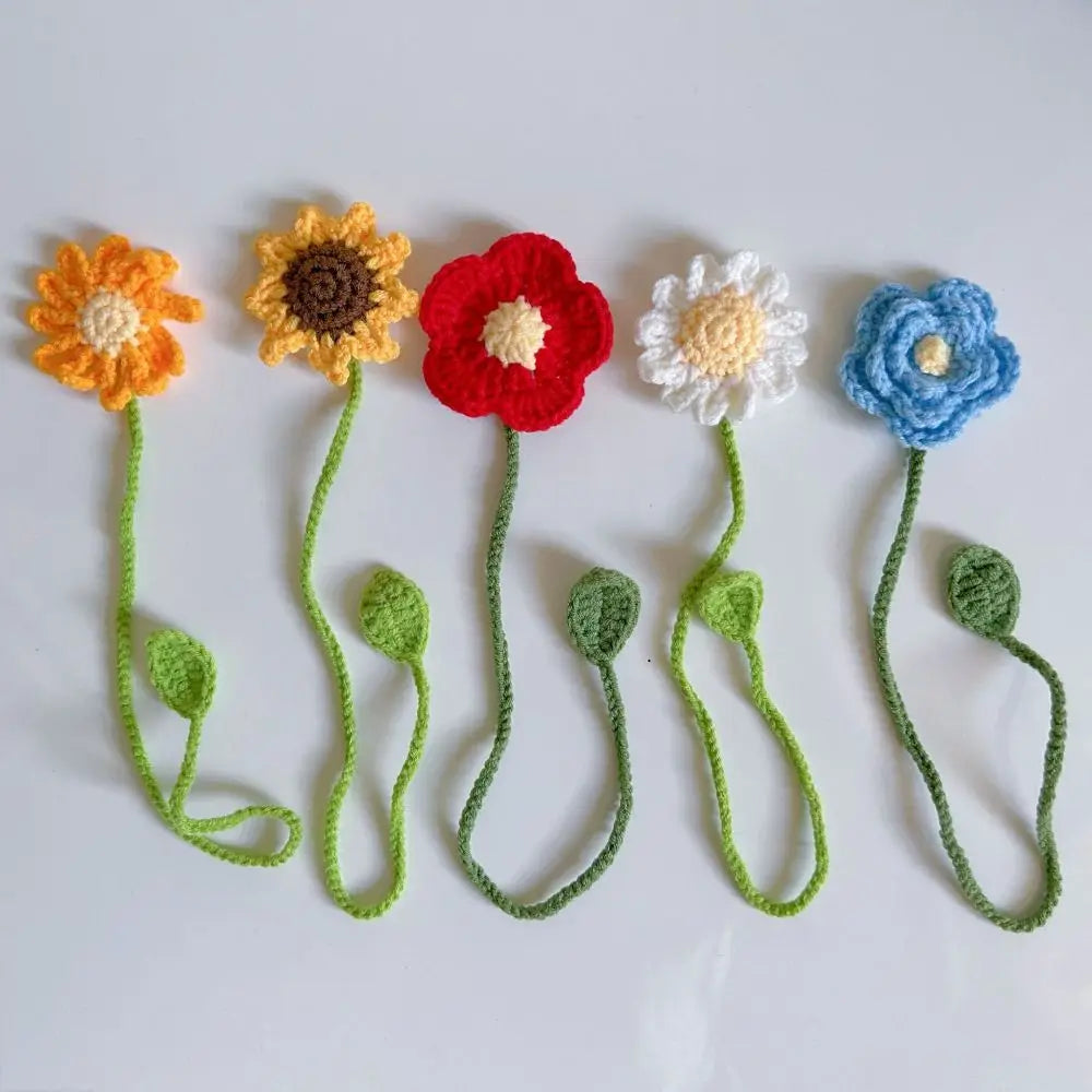 1pc Sunflower Bookmark - Flower Bookmarks For Women Unique Bookmark Handmade Knitted Ideal Gift For Book Lovers Oasis Select