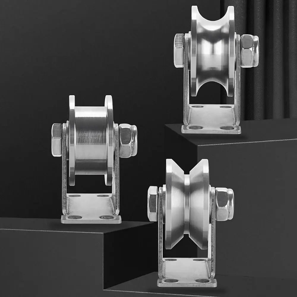 Type 48 Stainless Steel Track Bearing Pulley | U V H Groove Roller
