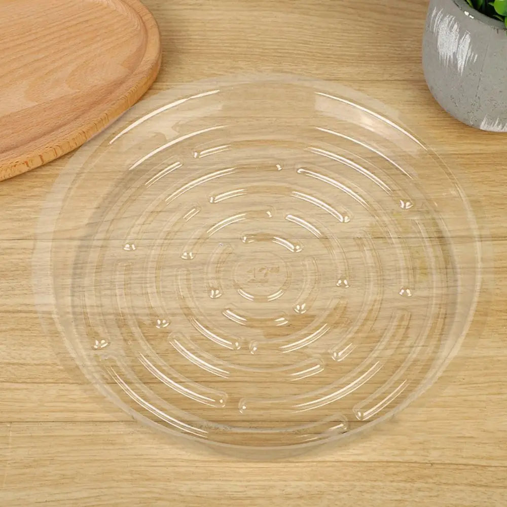 5-Pack Clear Plastic Flower Pot Drip Trays 6/8/10/12 Inch