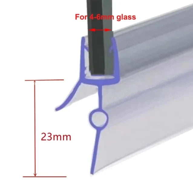 New Shower Door Seal Bath Screen Shower Strip Seal Or Screens Doors 4-6mm Glass Seals Gaps Home Improvement Oasis Select 23mm Gap 4pcs 50cm For 4-6mm glass