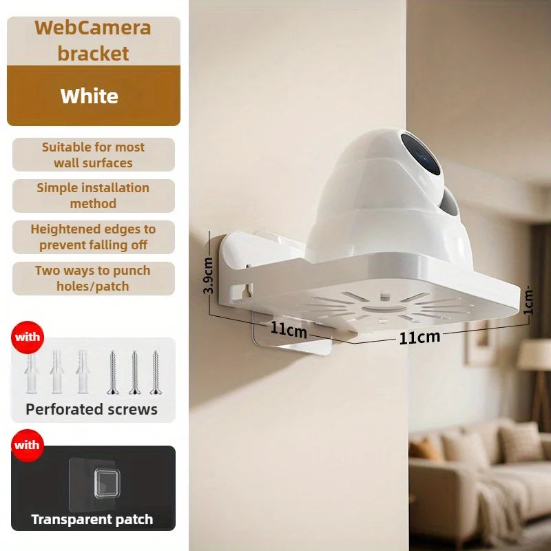 Universal Non-Drilling Wall Mount for CCTV Camera - Durable and Space-Saving Storage Holder Oasis Select B White