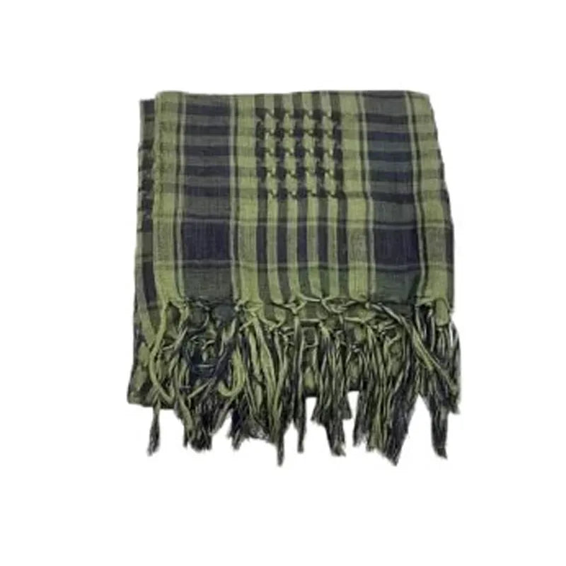 1/2pcs Men Women Scarf Plaid Tartan Lightweight Cotton Keffiyeh Scarf For Winter Square Shawl Scarf Tactical Neck Warmer Cover Oasis Select 1pcs Green