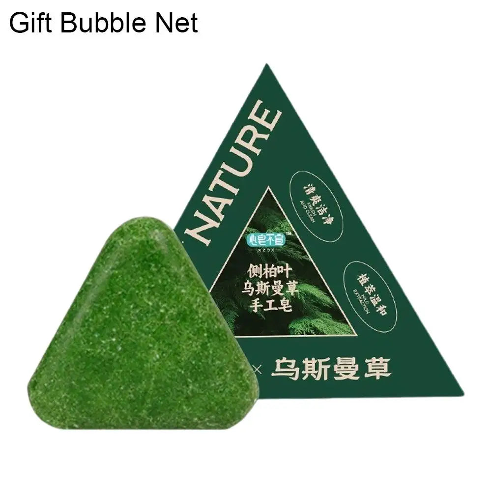Thuja Leaf & Usman Grass Shampoo Bar Handmade Solid Soap Hair Nourishing Hair Oil Control Refreshing Fluffy Soothing Hair Care Oasis Select 01 CN