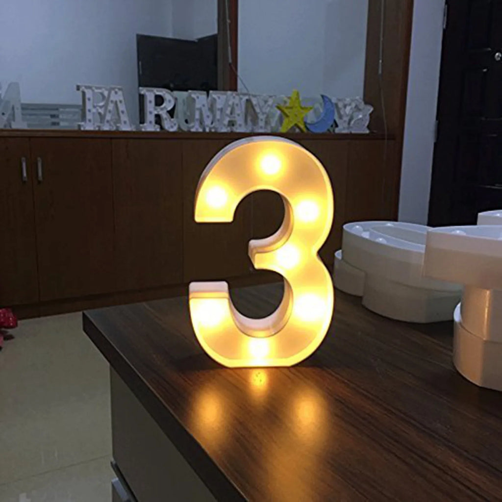 Light Up Letter Led Alphabet Number Plastic Battery Operated Party Sign Wedding Festival Stand Decoration No Batteries Included Oasis Select D
