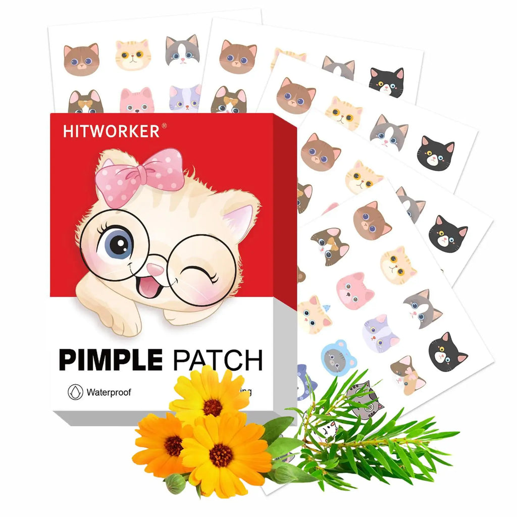 40/100pcs Cute Kitten Natural Hydroxygel Acne Care, No Fragrance, No Alcohol, No Irritation Removing Secretions Oasis Select