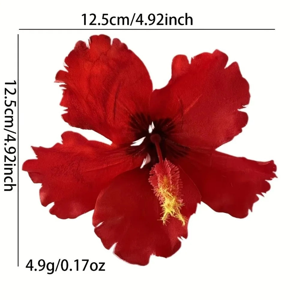 Artificial Flower Hibiscus Flower Hair Clip Do Not Hurt Hair Bohemia Style Bangs Hairpin Hearwear Summer Oasis Select