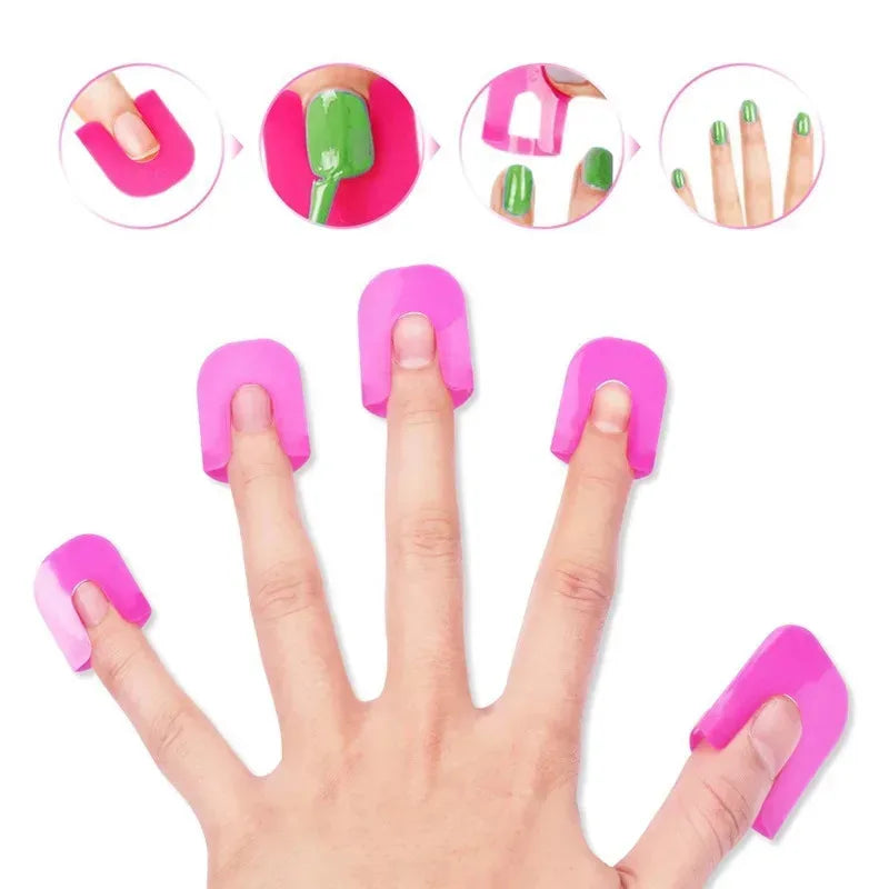 1-6set 10 Sizes G Curve Shape Varnish Shield Nail Protector Finger Cover Spill-Proof French Stickers Manicure Nail Art Tools Oasis Select