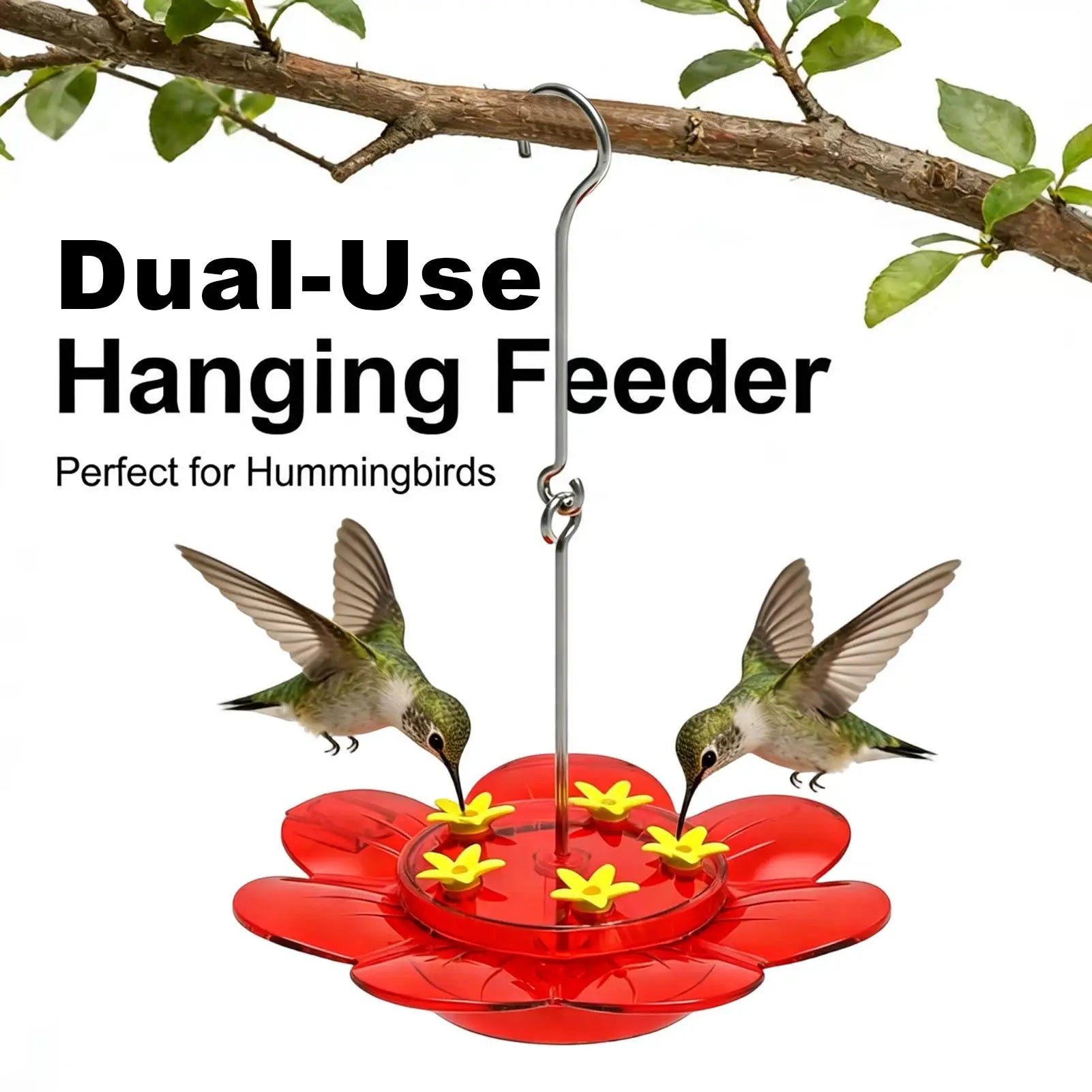 Hummingbird Feeders Outdoor Hanging Leak-Proof Feeder with Hook Garden Bird Feeder Multi Feeding Port Outdoor Bird Water Bowl Oasis Select