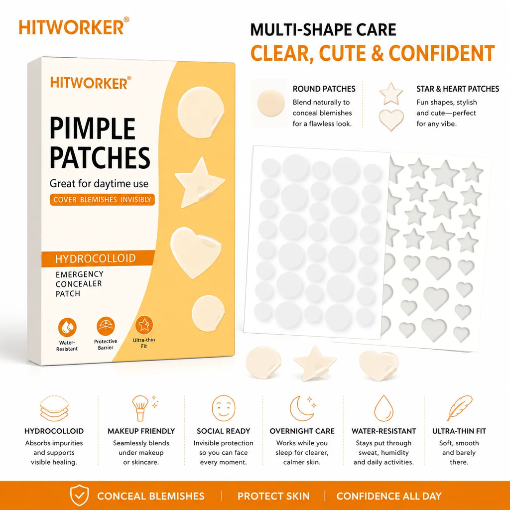 360Pcs Acne Patches per Box, Star-Shaped Acne Patches, Concealing Patches, Suitable for All Skin Types, Unisex Skincare Oasis Select 360pcs