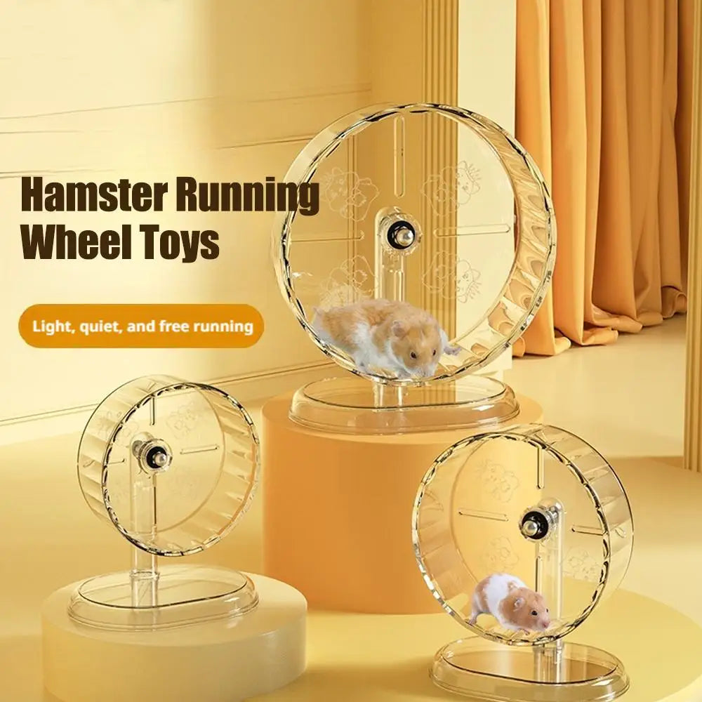 Hamster Transparent Running Wheel Toy For Hamster Quiet Running Exercise Toy Easy To Disassemble And Clean Pets Accessories Oasis Select