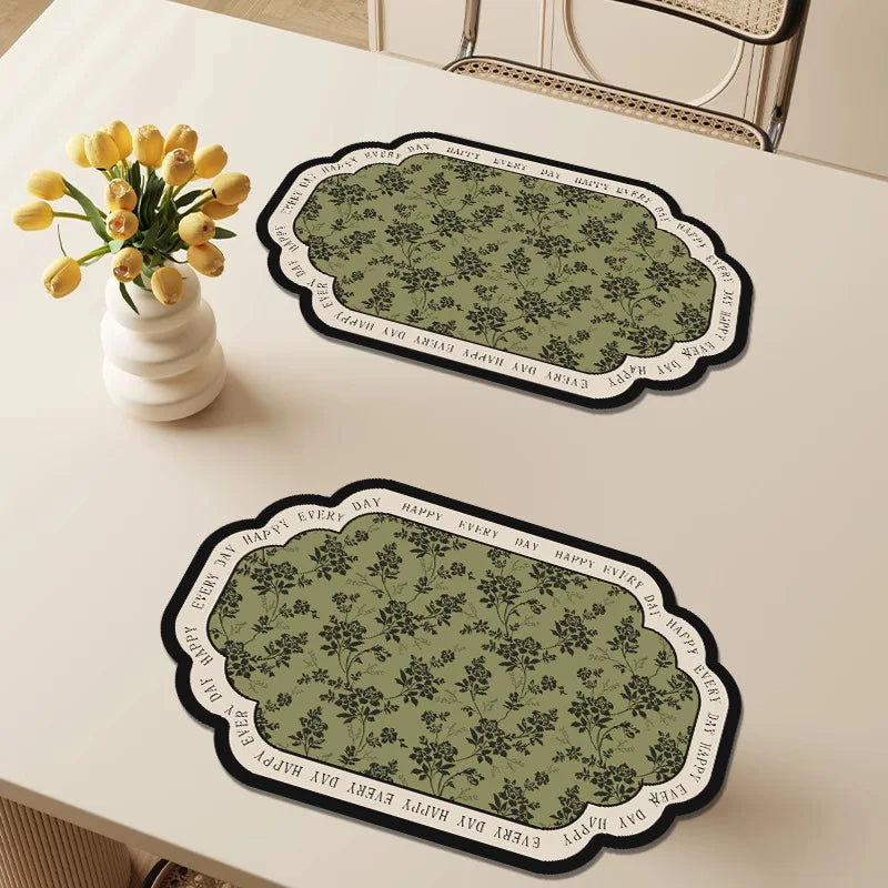 French Waterproof Leather Placemat Grease-proof Washless Placemat Dishes Scalder-proof Thermal Insulation Mat Western Placemat Oasis Select E3 30 x 50cm