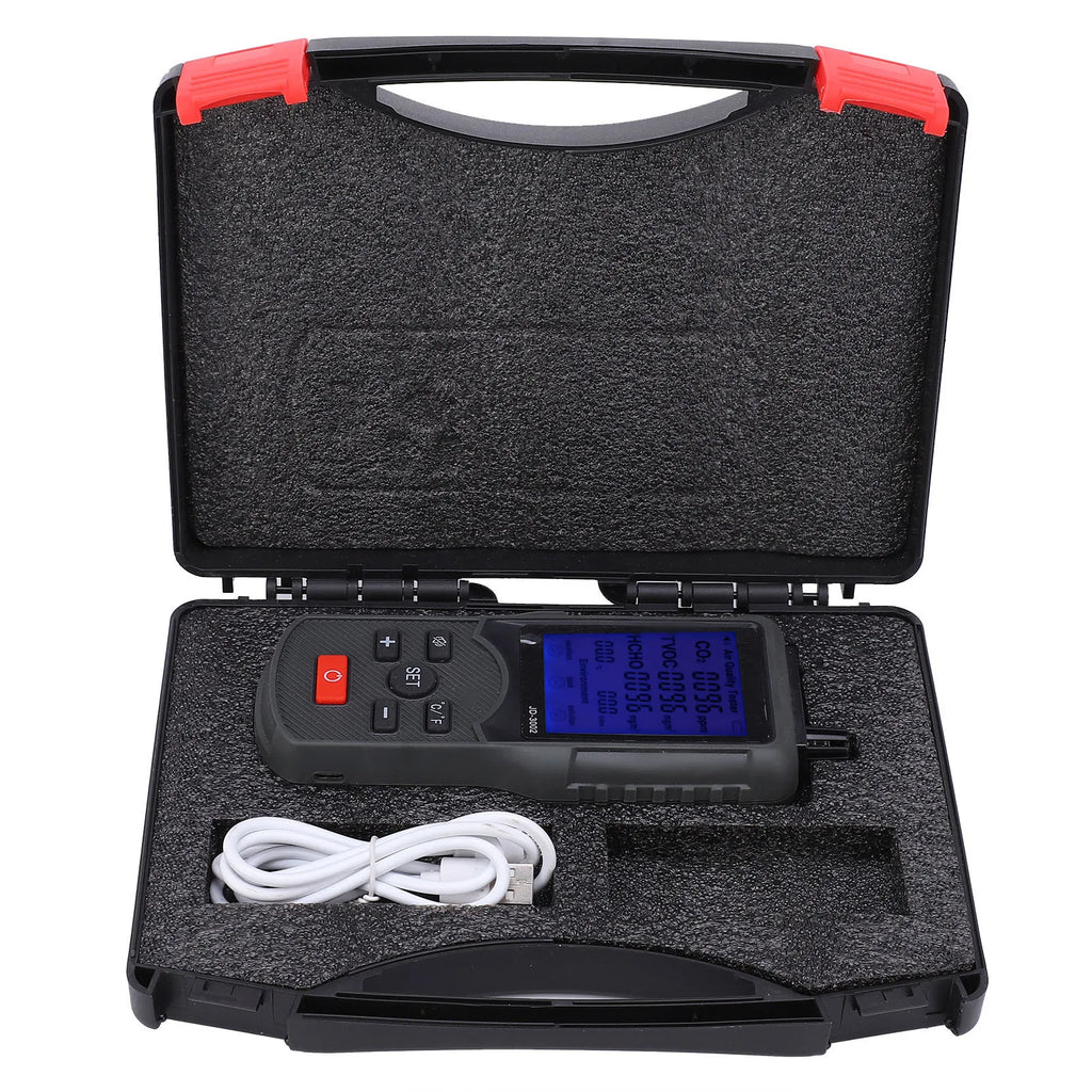Air Quality Monitor CO2 TVOC Temperature Humidity Detector Industrial Testing Equipment JD-3002 Temperature Humidity Detector Oasis Select black