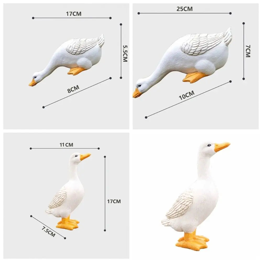 Pond Decorative Resin Duck Figurines Miniature Cute Garden Statues Simulated Exquisite Yard Ornament Outdoor Statue Oasis Select