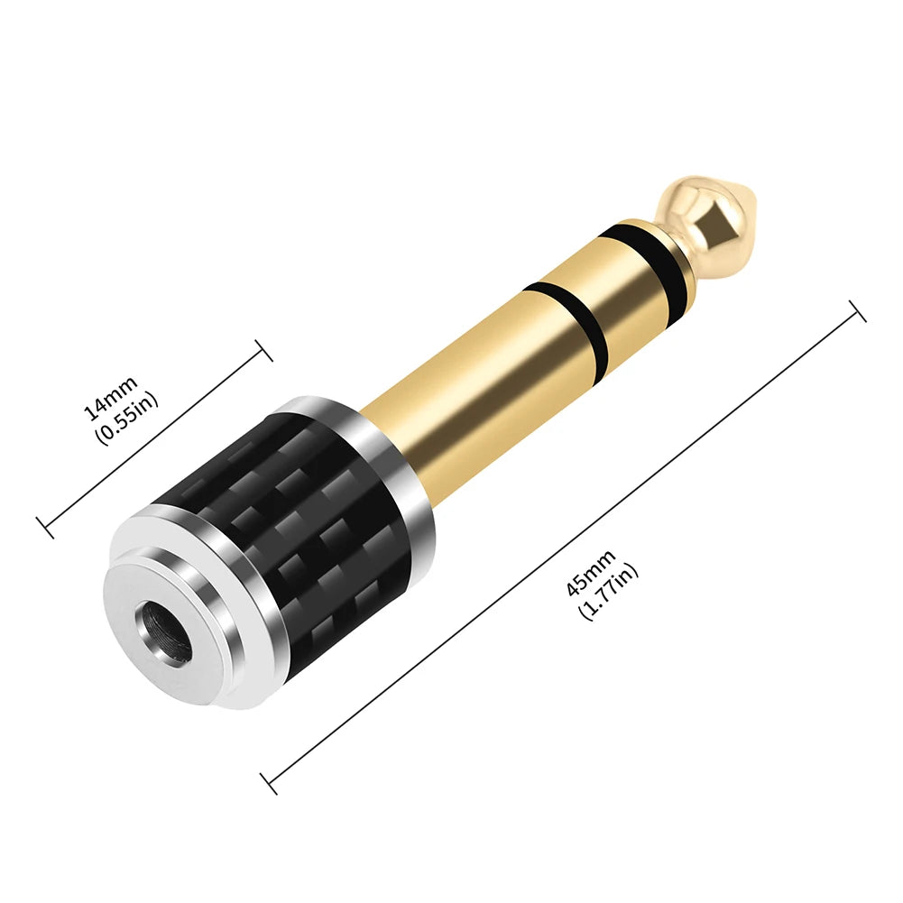 6.35mm to 3.5mm Headphone Adapter | 1/4" to 1/8" Stereo Plug Audio Jack Adapter Oasis Select
