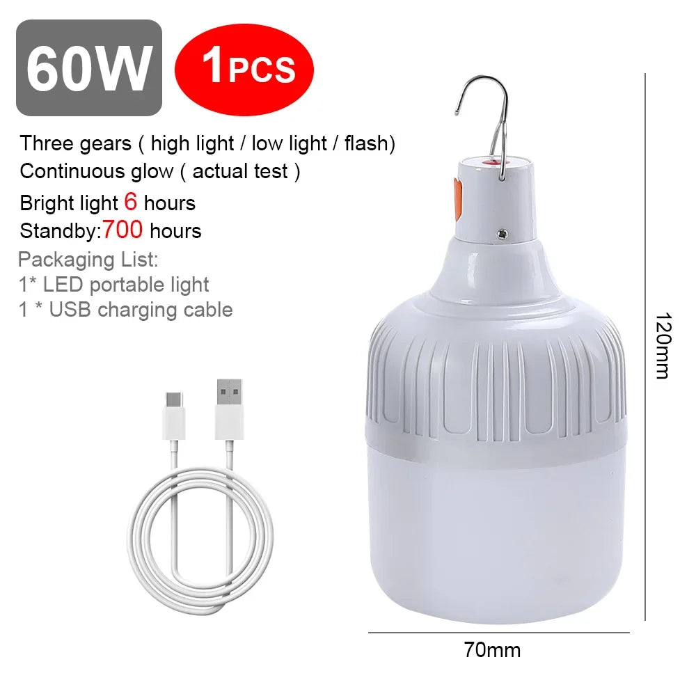 USB Rechargeable LED Camping Lantern | Hanging Tent Light