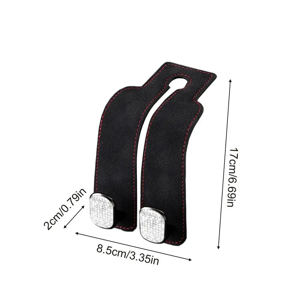Car Seat Back Hook 2 In 1 Universal Car Seat Headrest Hooks Rear Car Bag Storage Hook Auto Back Seat Organizer Hanger Oasis Select Black red