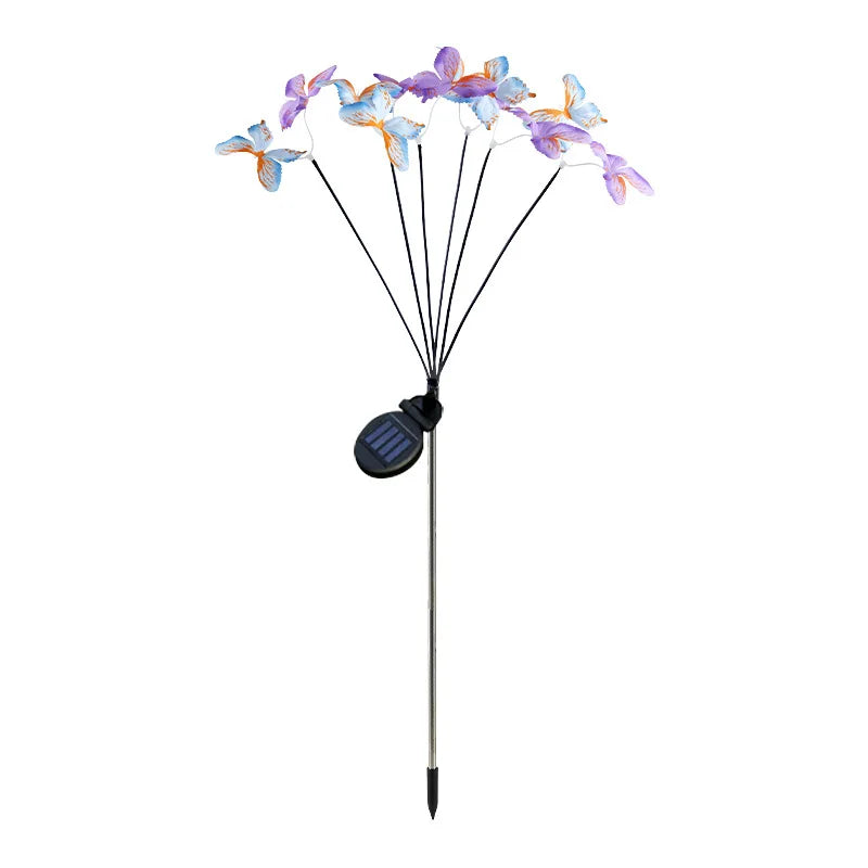 Solar-powered Butterfly Ground Insert Light, Artificial Flower Butterfly Light, Outdoor Waterproof Garden Lawn LED Light Oasis Select
