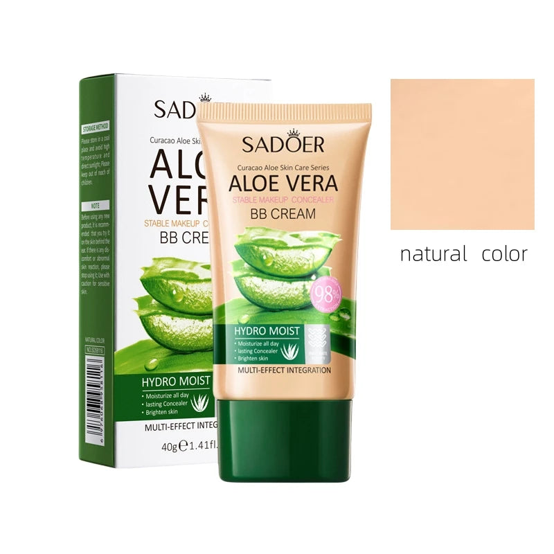 SADOER Aloe Vera BB Cream Concealer 40g – Full Coverage BB Cream Concealer Oasis Select Natural 40g