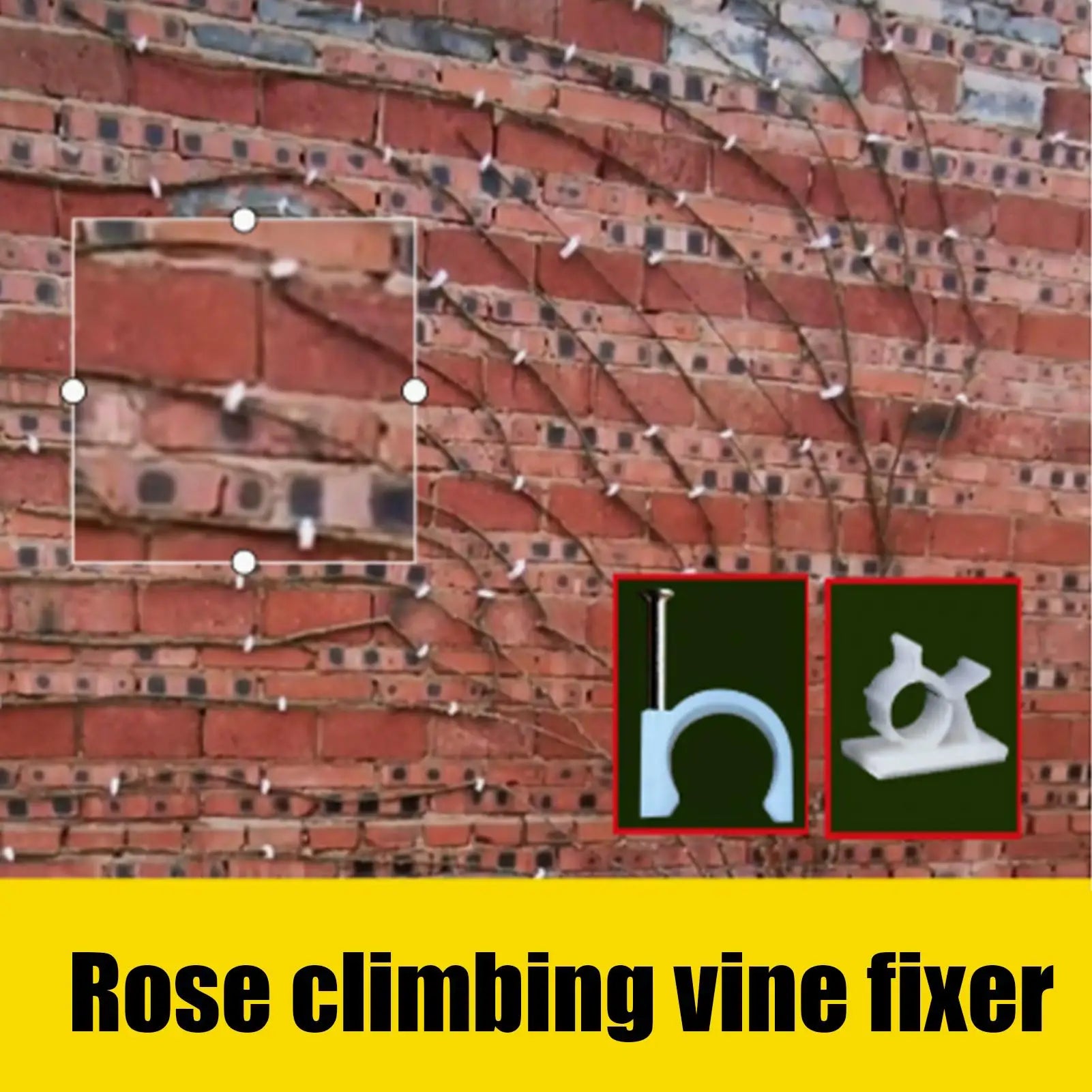 Plant Clips 100pcs Climbing Plants Outdoor Support for Indoor Outdoor Garden Brick Multifunctional Cable Wire Clips Fixing clip Oasis Select