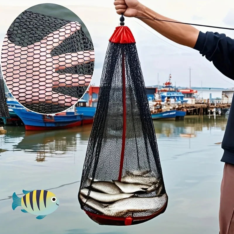 Single-pack Nylon Mesh Fishing Bag,Suitable for Outdoor Fishing,Fishing Aid Tool,Fishing Bag,Quick-drying Foldable Woven MeshBag Oasis Select