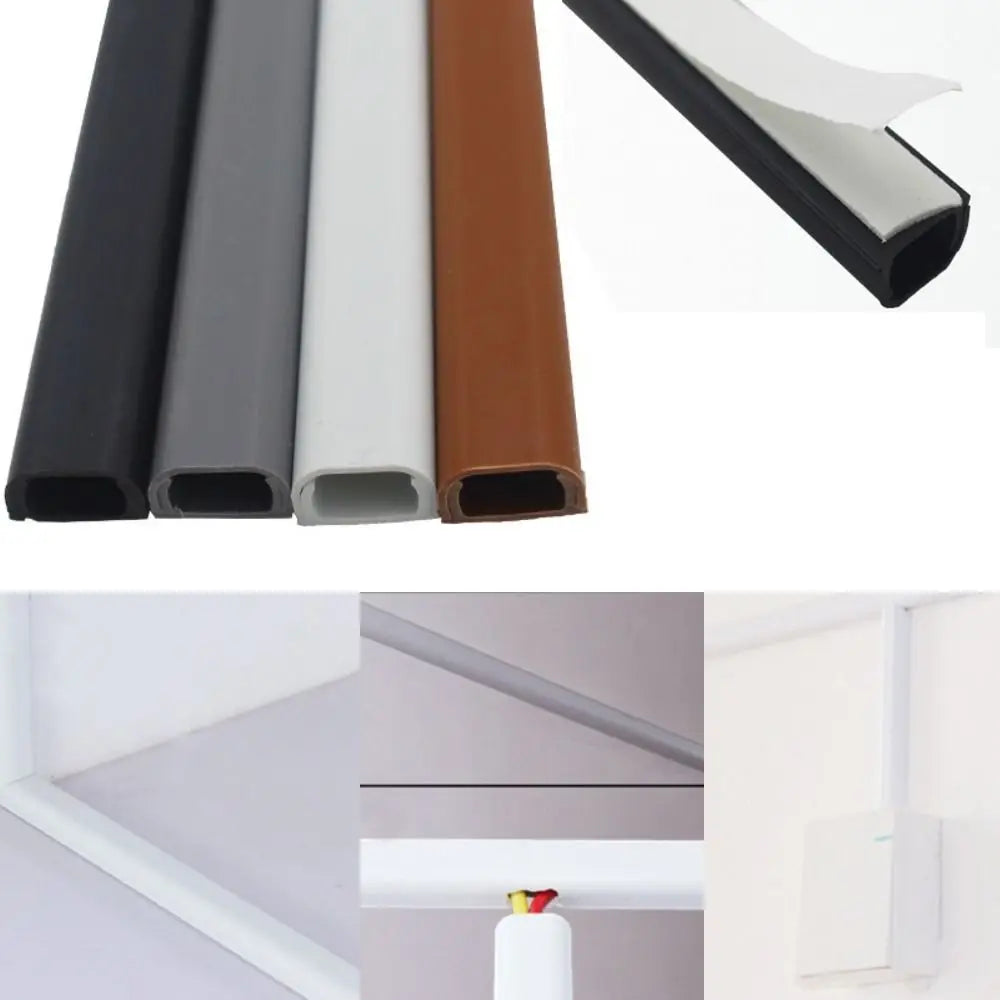 Self-Adhesive Floor Cord Cover Anti-extrusion Cord Protector Extension Wiring Duct Protector Wire Organizer Electric Wire Slot Oasis Select