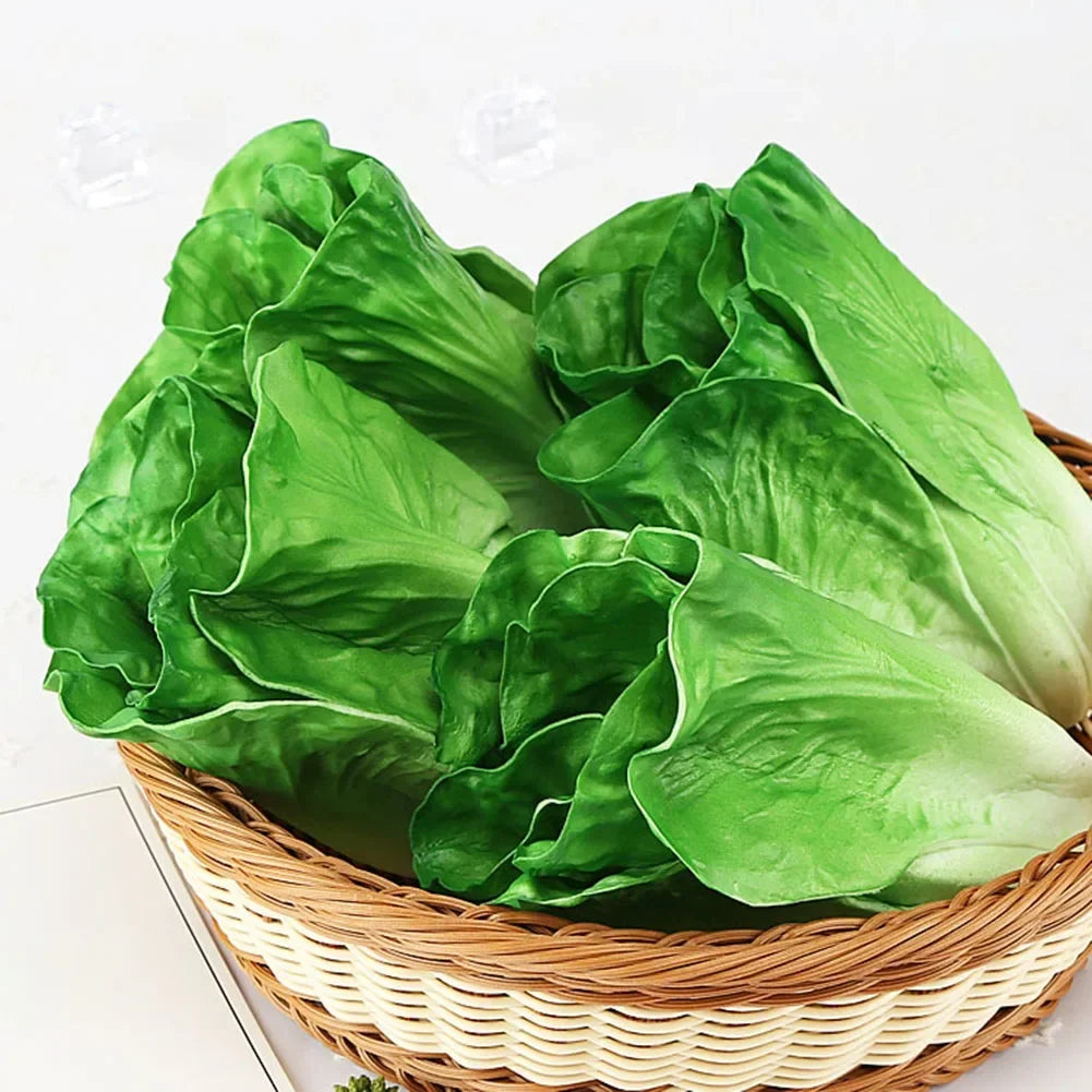 Simulation Lettuce Realistic Vegetable Decoration Lettuce PU Fake Vegetable For Weddings, Parties, Festivals,home Decor Oasis Select