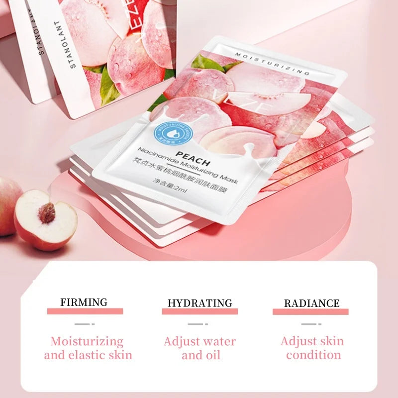 Peach Sleeping Mask with Niacinamide – 30 Pcs Overnight Mask Sleeping Face Mask Oasis Select
